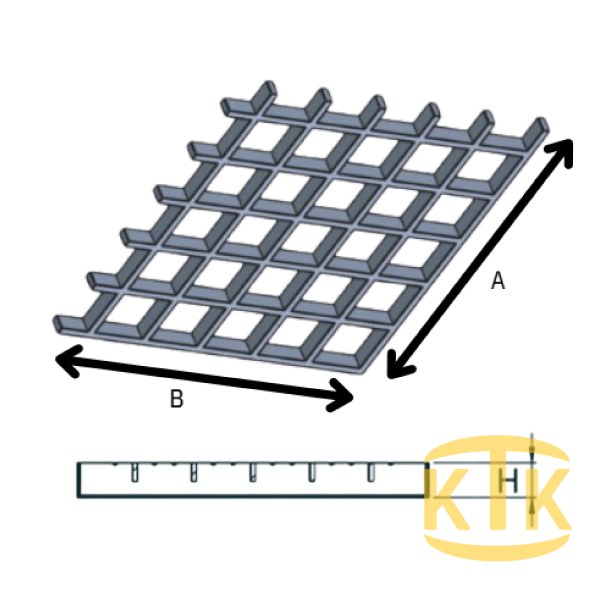 CTP Kanal Izgarası 38x38x50 mm (CTP.3850-B)