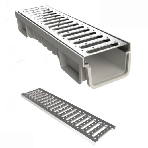 Galvaniz Kanal Izgarası 150x500x20 mm A15 | PGI-1520-A - Kent Kompozit Galvaniz Kanal Izgarası