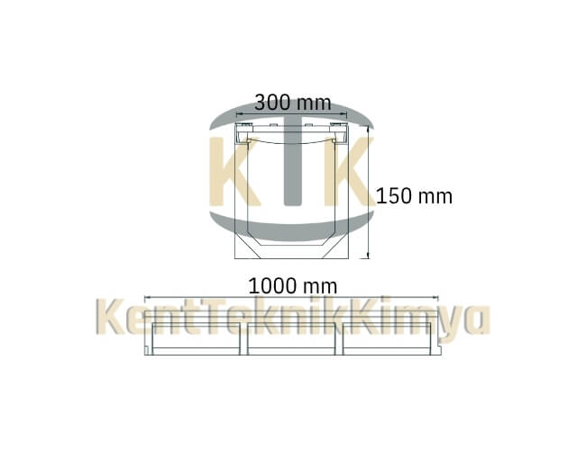 Kompozit Drenaj Kanalı 300x1000x150 mm - Kent Teknik Kimya