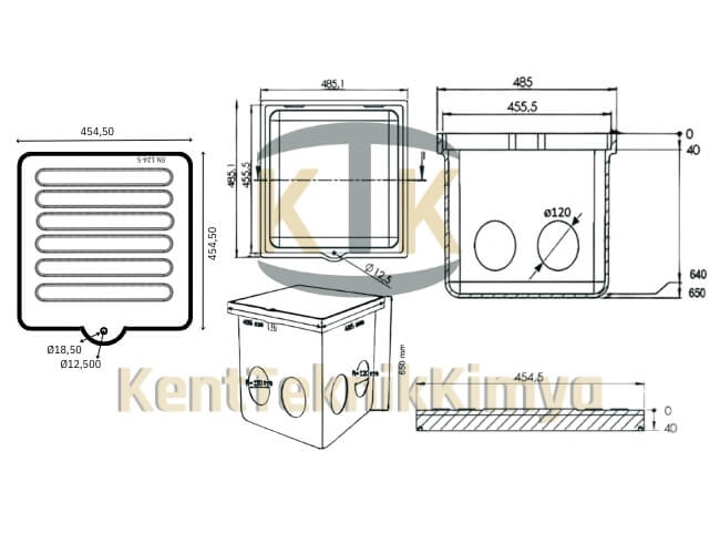 Kompozit Ek Odası Takımı 485x485x650 mm - Kent Teknik Kimya
