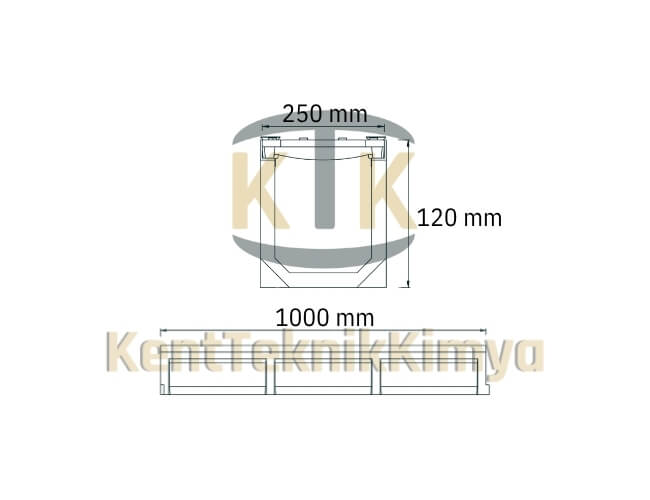 Kompozit Drenaj Kanalı 250x1000x120 mm - Kent Teknik Kimya