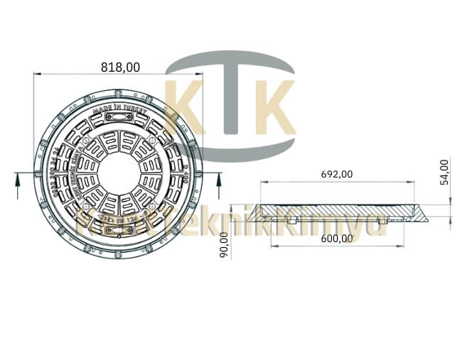 Kompozit Rögar Kapağı Takımı ø 600 mm Kalın Seri II - Kent Teknik Kimya