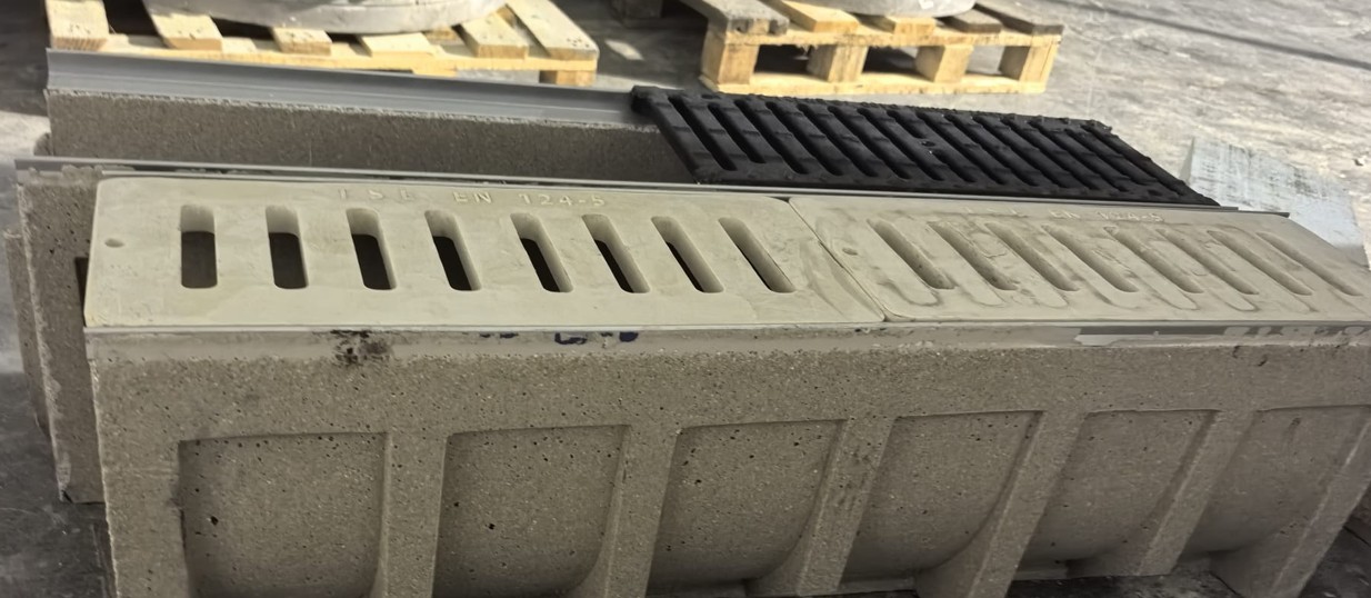Polimer Drenaj Kanalı 125x1000x150 mm B125/C250 | KTK-1215-PK - Kent Kompozit Polimer Kanal