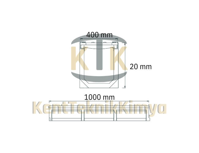 Kompozit Drenaj Kanalı 400x1000x20 mm - Kent Teknik Kimya