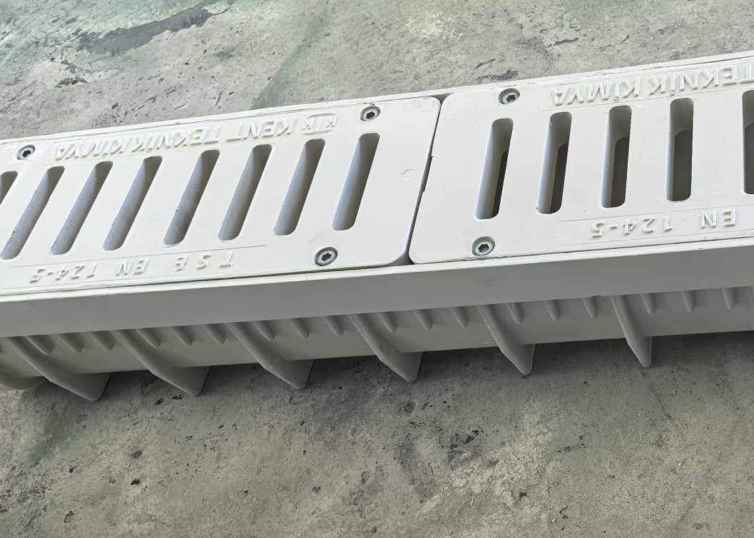 Polimer Drenaj Kanalı 125x1000x80 mm B125/C250 | KTK-1280-PK - Kent Kompozit Polimer Kanal