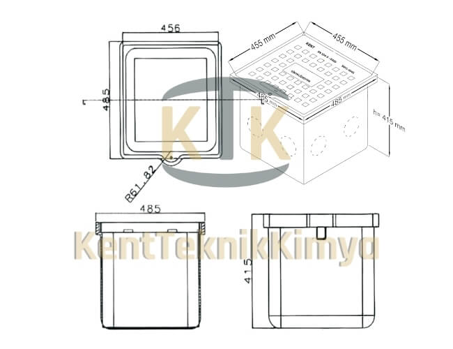 Kompozit Ek Odası Takımı 485x485x415 mm - Kent Teknik Kimya