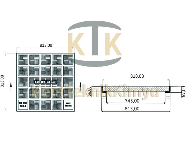 Kompozit Kare Rögar Kapağı Takımı 800x800 mm - Kent Teknik Kimya