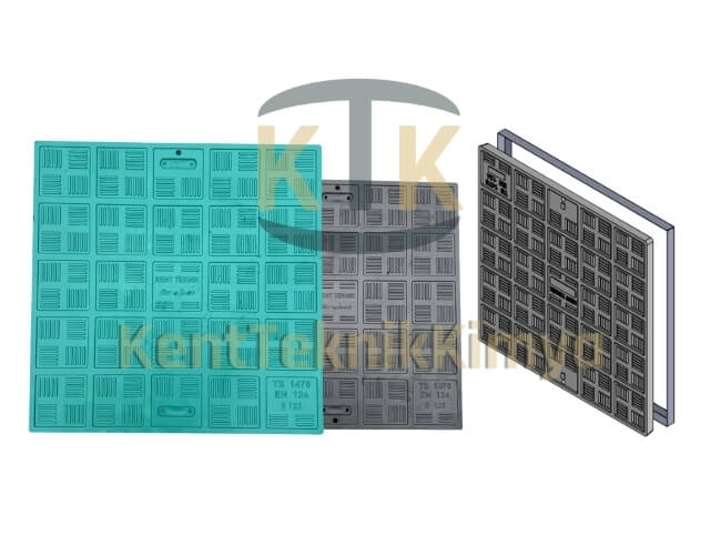 Kompozit Kare Rögar Kapağı Takımı 1000x1000 mm - Kent Teknik Kimya