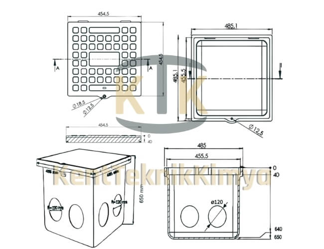 Kompozit Ek Odası Takımı 485x485x650 mm - Kent Teknik Kimya